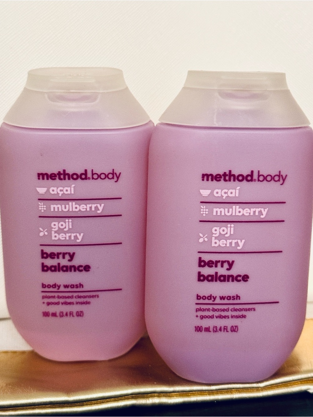Method Body Berry Balance Body Wash Mulberry Açaí Goji Two Bottles
